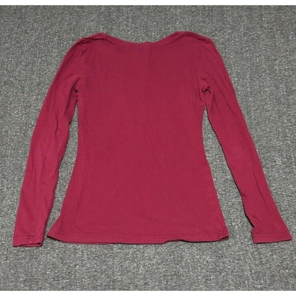 Creative Apparel Women's Arkansas Razorbacks Long Sleeve Tee Football Red (Sz S) - Picture 9 of 9